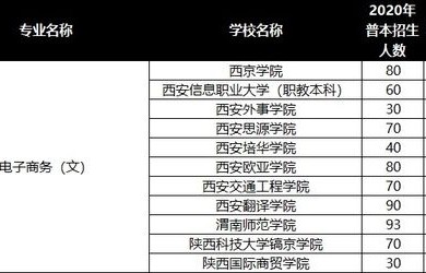 单招电子商务专业陕西