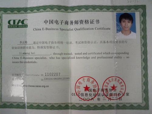 电子商务专业证叫什么